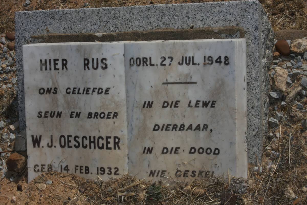 OESCHGER W.J. 1932-1948