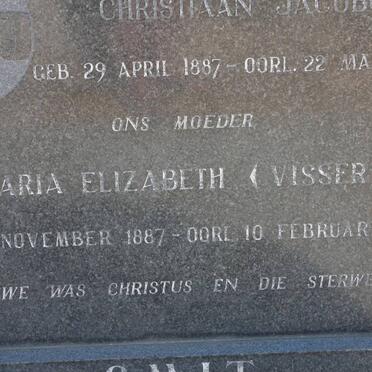 SMIT Maria Elizabeth nee VISSER 1887-1974