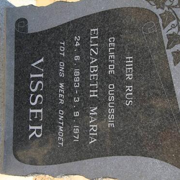 VISSER Elizabeth Maria 1893-1971