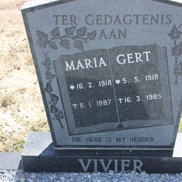 VIVIER Gert 1918-1985 &amp; Maria 1918-1987