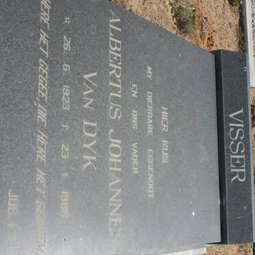 VISSER Albertus Johannes Van Dyk 1923-1986