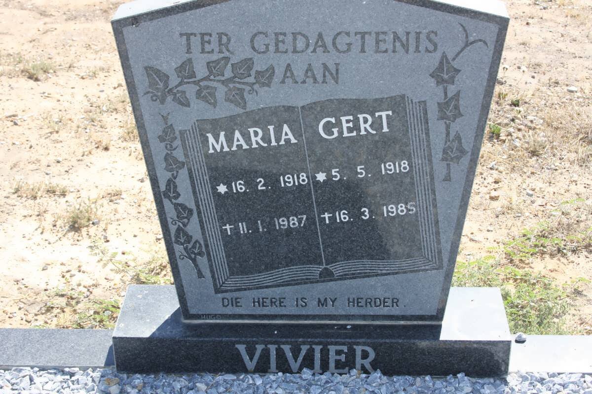 VIVIER Gert 1918-1985 &amp; Maria 1918-1987