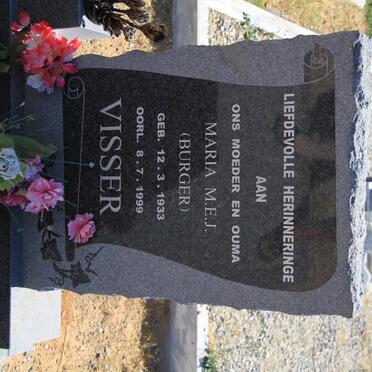VISSER Maria M.E.J. nee BURGER 1933-1999