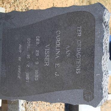 VISSER Carolina E.J. 1880-1967