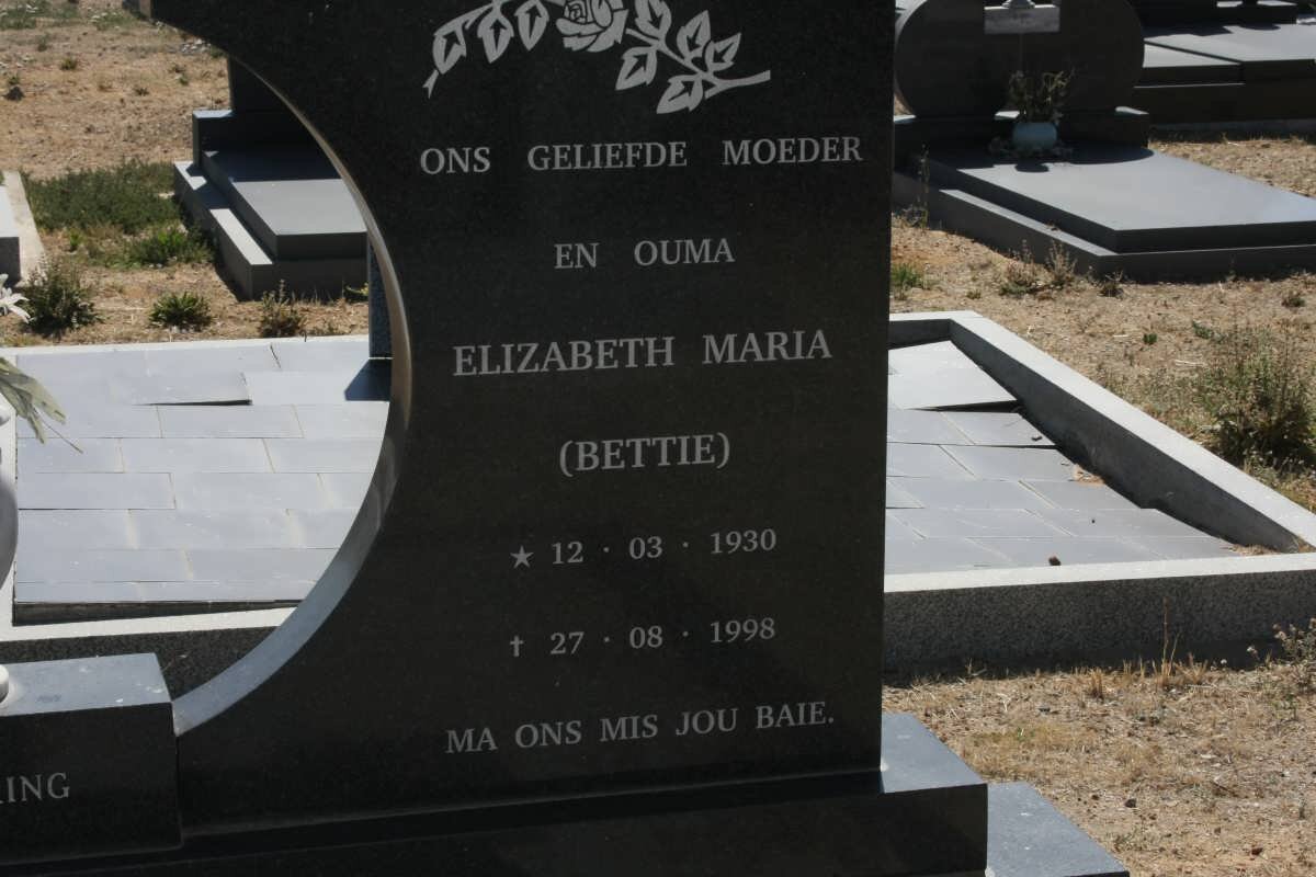 ZANDBERG Elizabeth Maria 1930-1998