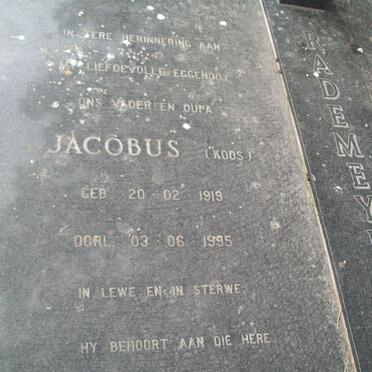 RADEMEYER Jacobus 1919-1995