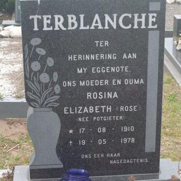 TERBLANCHE Rosina Elizabeth nee POTGIETER 1910-1978