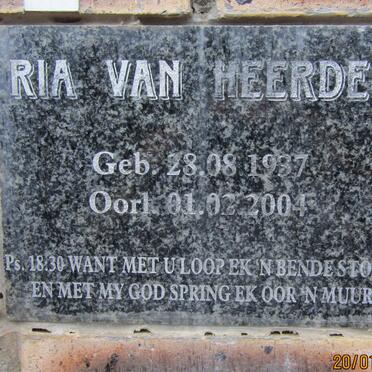 HEERDEN Ria, van 1937-2004