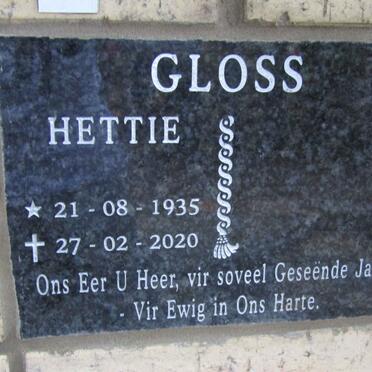 GLOSS Hettie 1935-2020