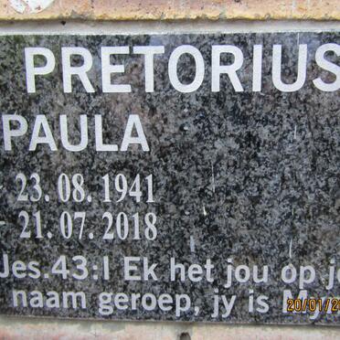PRETORIUS Paula 1941-2018