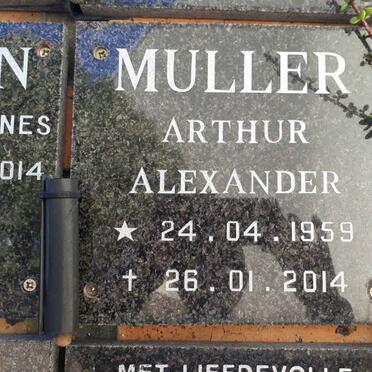 MULLER Arthur Alexander 1959-2014