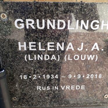 GRUNDLINGH Helena J.A. nee LOUW 1934-2018