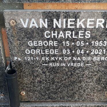 NIEKERK Charles, van 1953-2021