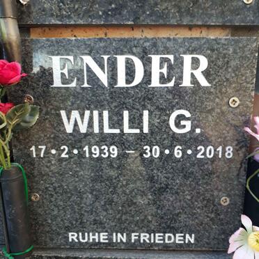 ENDER Willi G. 1939-2018