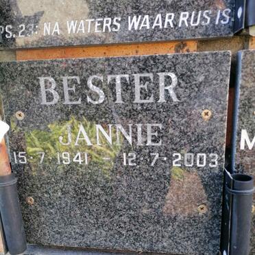 BESTER Jannie 1941-2003