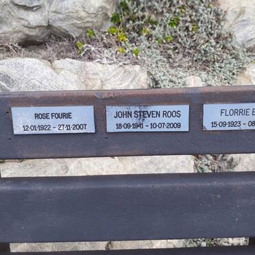 FOURIE Rose 1922-2007 :: ROOS John Steven 1941-2009 :: EVANS Florrie 1923-1996