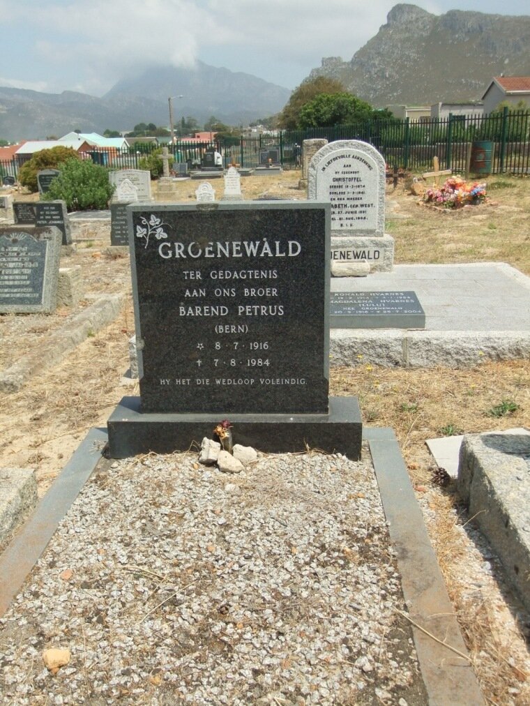 GROENEWALD Barend Petrus 1916-1984