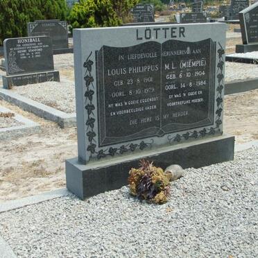 LOTTER Louis Philippus 1901-1979 &amp; M.L. 1904-1984