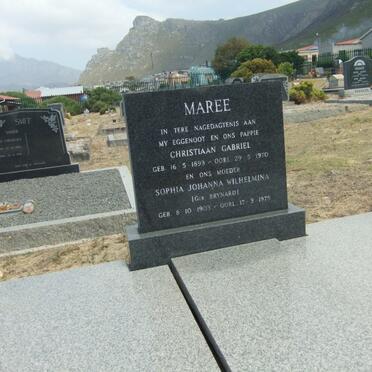 MAREE Christiaan Gabriel 1893-1970 &amp; Sophia Johanna Wilhelmina BRYNARD 1903-1975