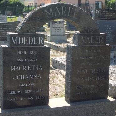 MAREE Mattheus Casparus 1899-1961 &amp; Magrietha Johanna MALAN 1895-1968