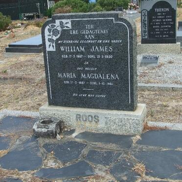 ROOS William James 1887-1950 &amp; Maria Magdalena 1887-1961