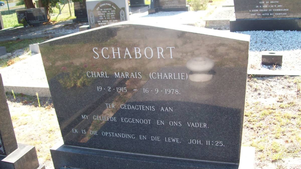 SCHABORT Charl Marais 1915-1978