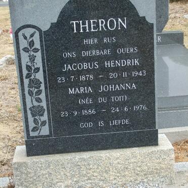 THERON Jacobus Hendrik 1878-1943 &amp; Maria Johanna DU TOIT 1886-1976