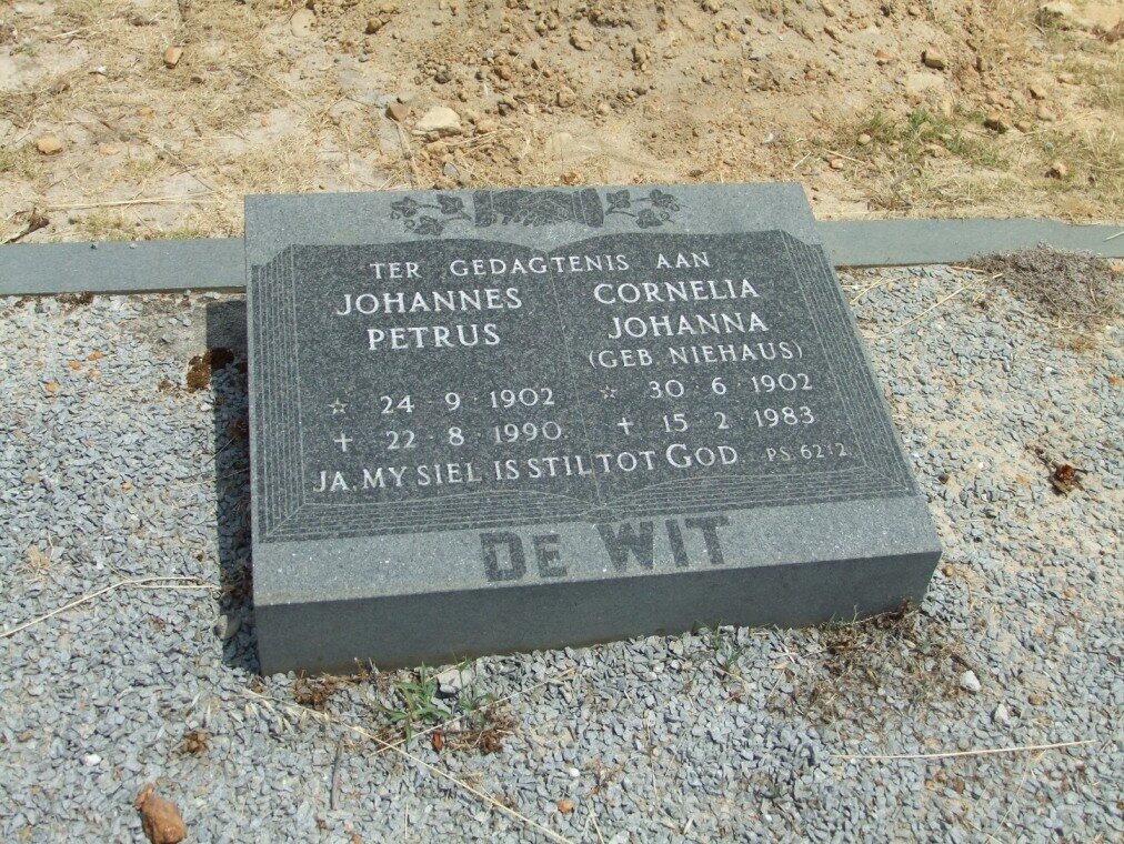 WIT Johannes Petrus, de 1902-1990 &amp; Cornelia Johanna NIEHAUS 1902-1983