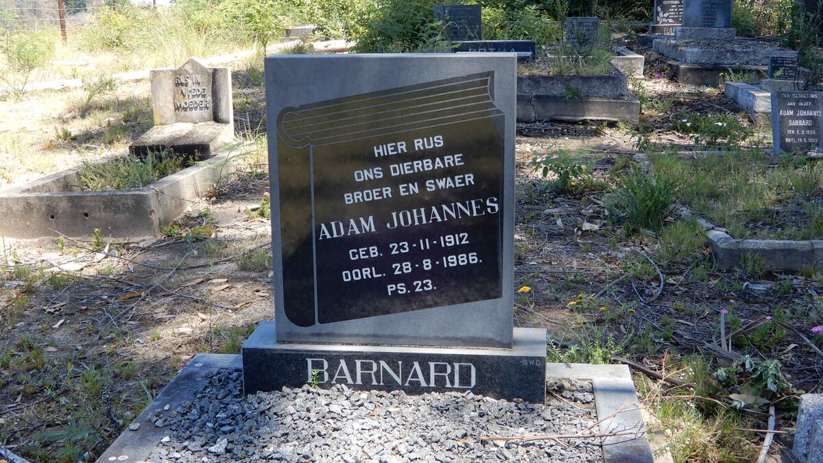 BARNARD Adam Johannes 1912-1986