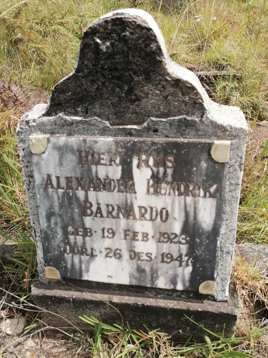BARNARDO Alexander Hendrik 1923-1947