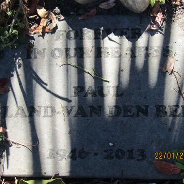 BERG Paul, BLAND van den 1946-2013