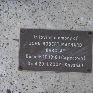 BARCLAY John Robert Maynard 1918-2002