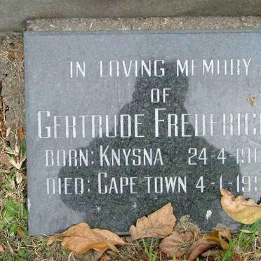 FREDERICKS Gertrude 1909-1996