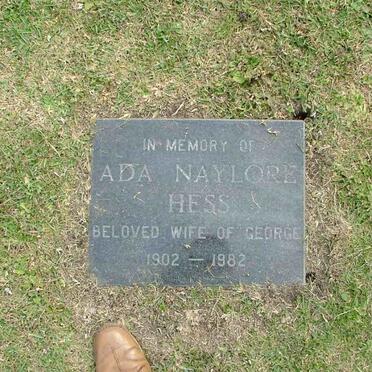 HESS Ada Naylore 1902-1982