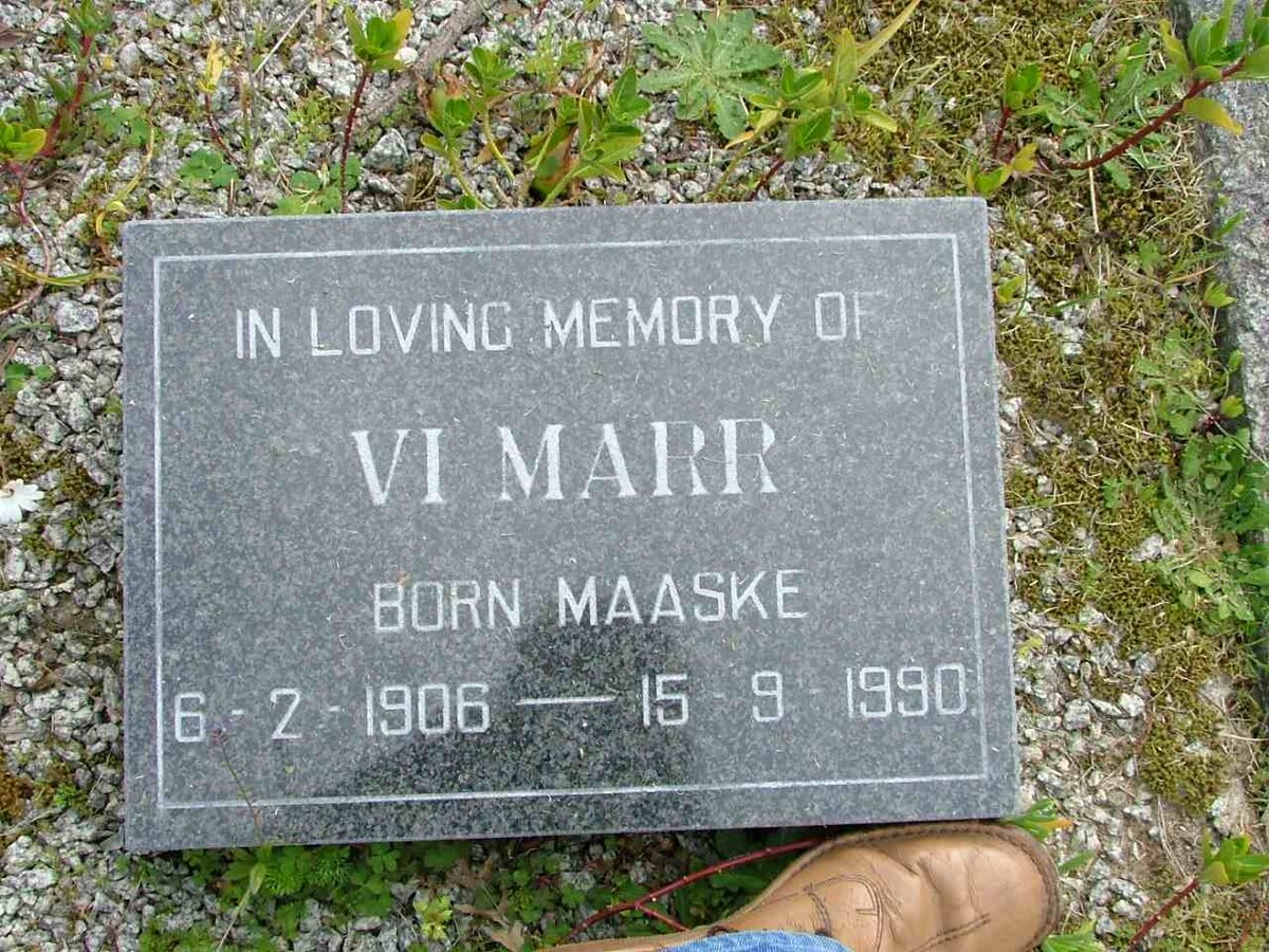 MARR Vi nee MAASKE 1906-1990