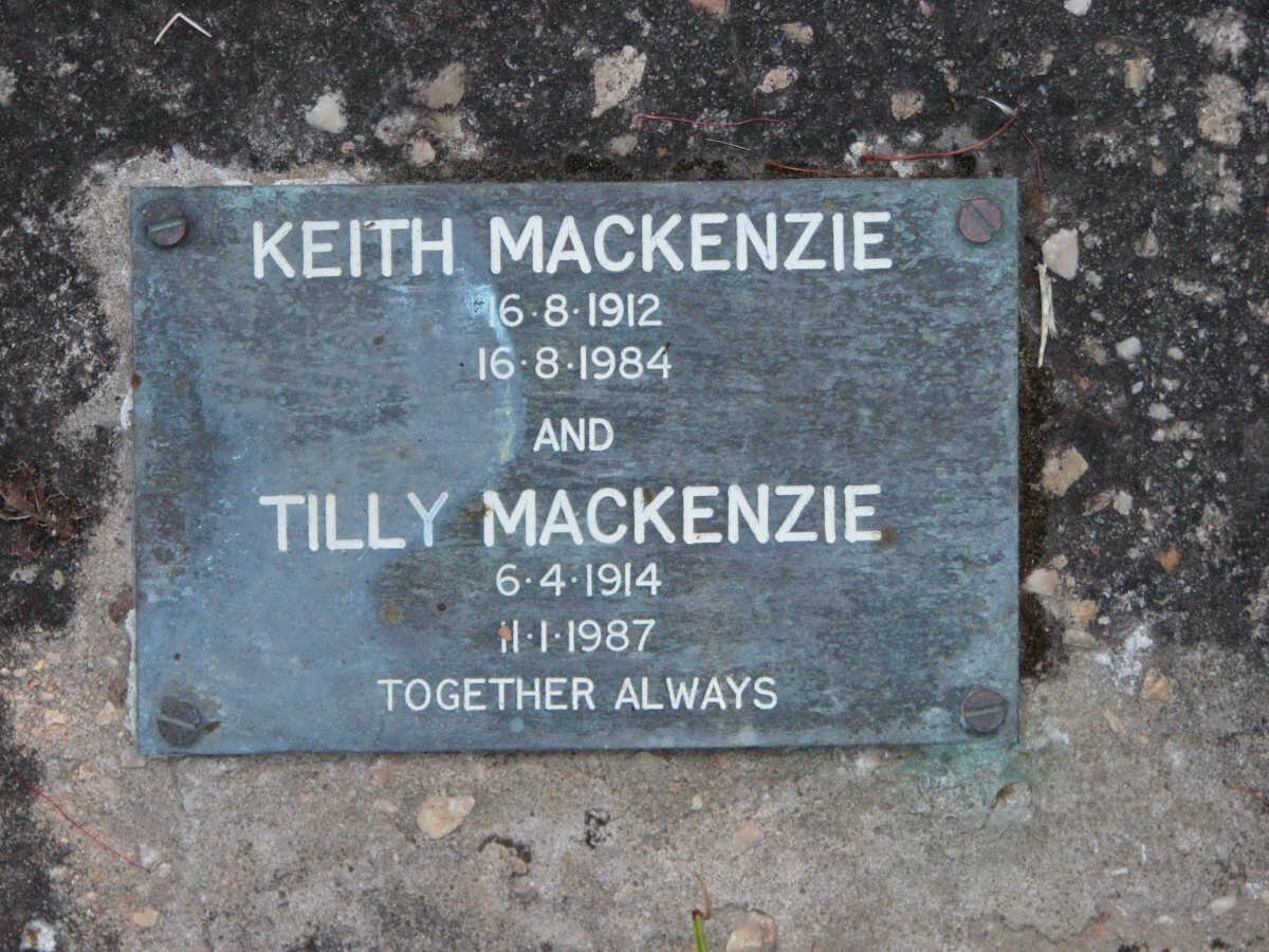MACKENZIE Keith 1912-1984 &amp; Tilly 1914-1987