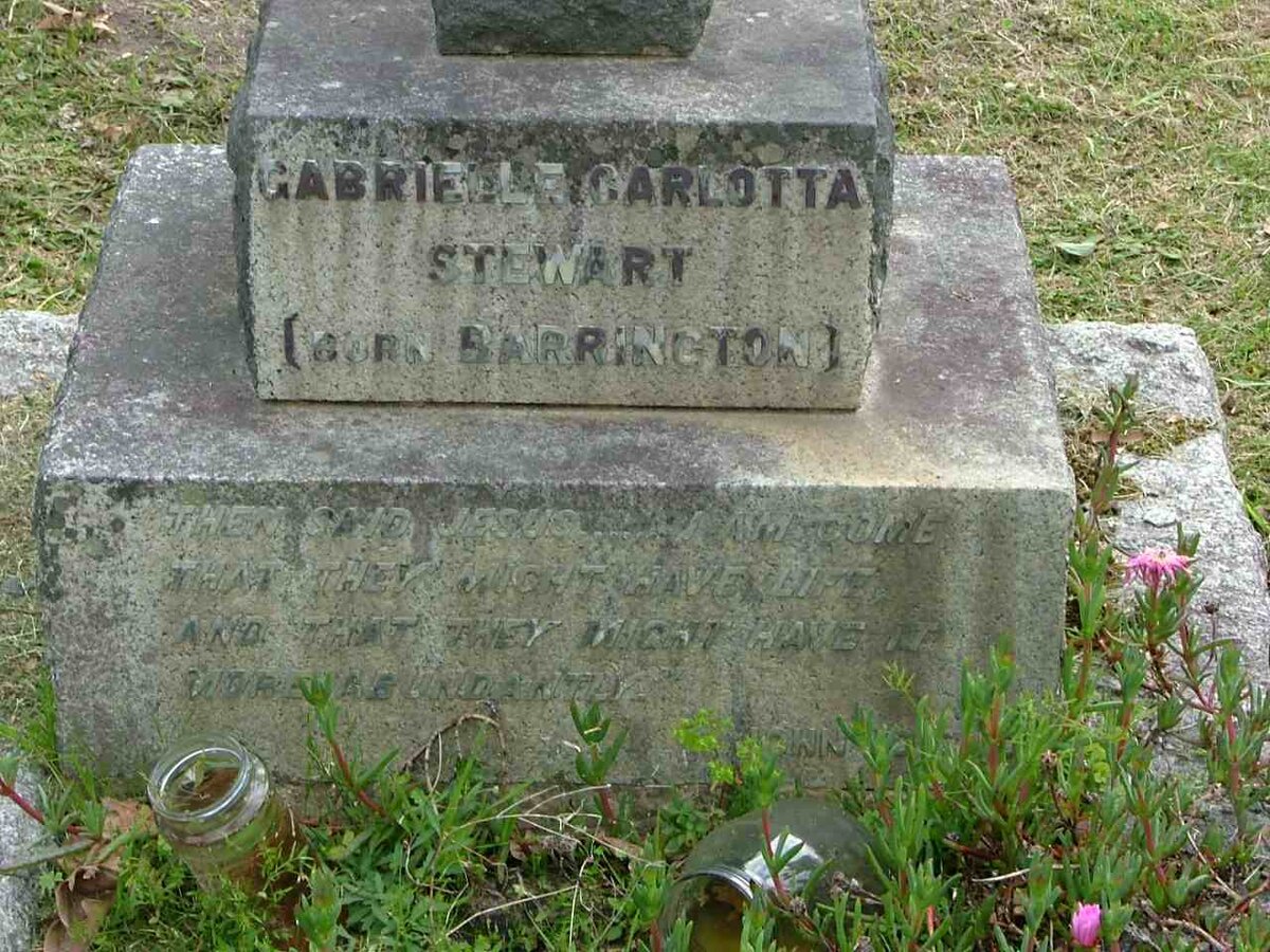 STEWART Gabrielle Carlotta nee BARRINGTON