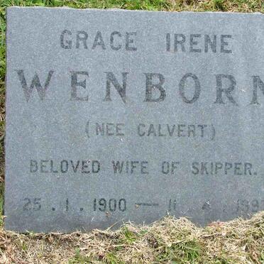 WENBORN Grace Irene nee CALVERT 1900-1993