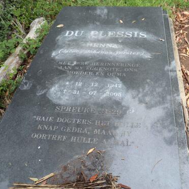 PLESSIS Jacoba Johanna, du nee VORSTER 1942-2005