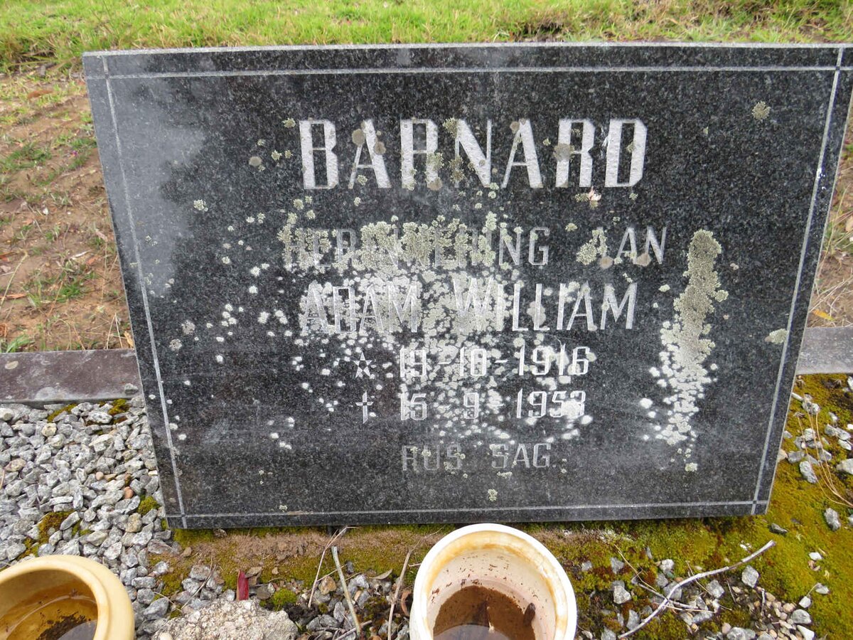 BARNARD Adam William 1916-1953