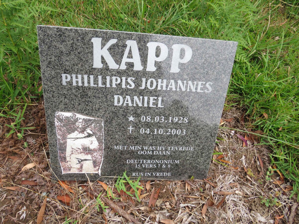 KAPP Phillipis Johannes Daniel 1928-2003