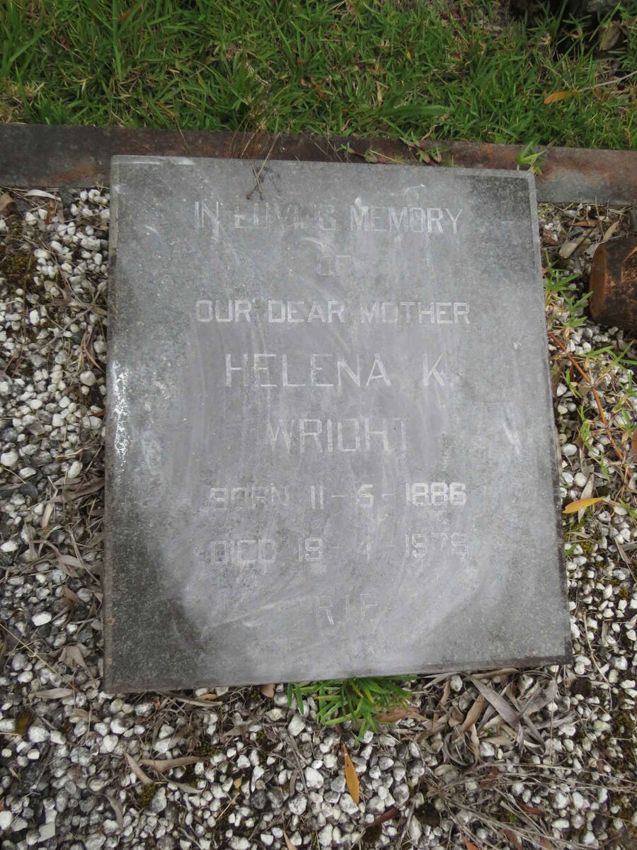 WRIGHT Helena K. 1886-1979