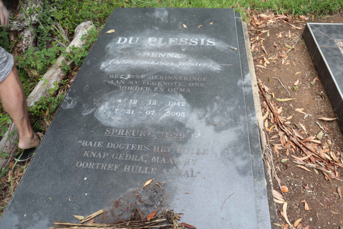 PLESSIS Jacoba Johanna, du nee VORSTER 1942-2005