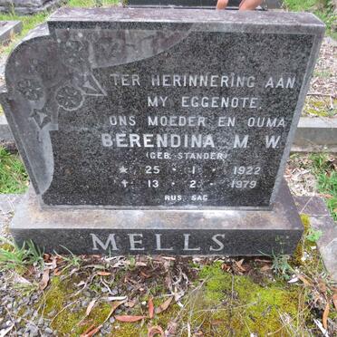 MELLS Berendina M.W. nee STANDER 1922-1979
