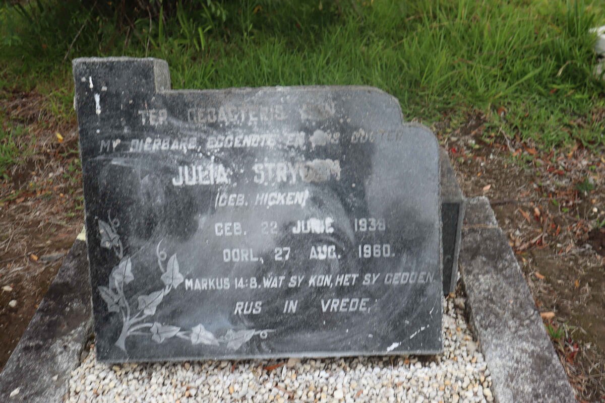 STRYDOM Julia nee HICKEN 1939-1960