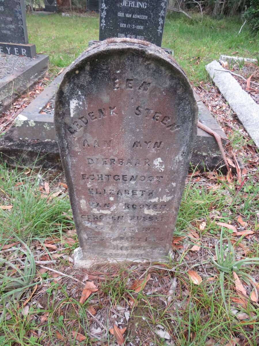 ROOYEN Elizabeth, van nee RUSSEL 1871-1933