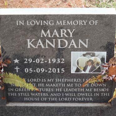 KANDAN Mary 1932-2015