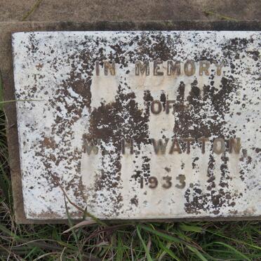 WATTON W.H. -1933