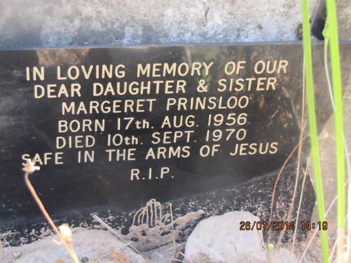 PRINSLOO Margeret 1956-1970