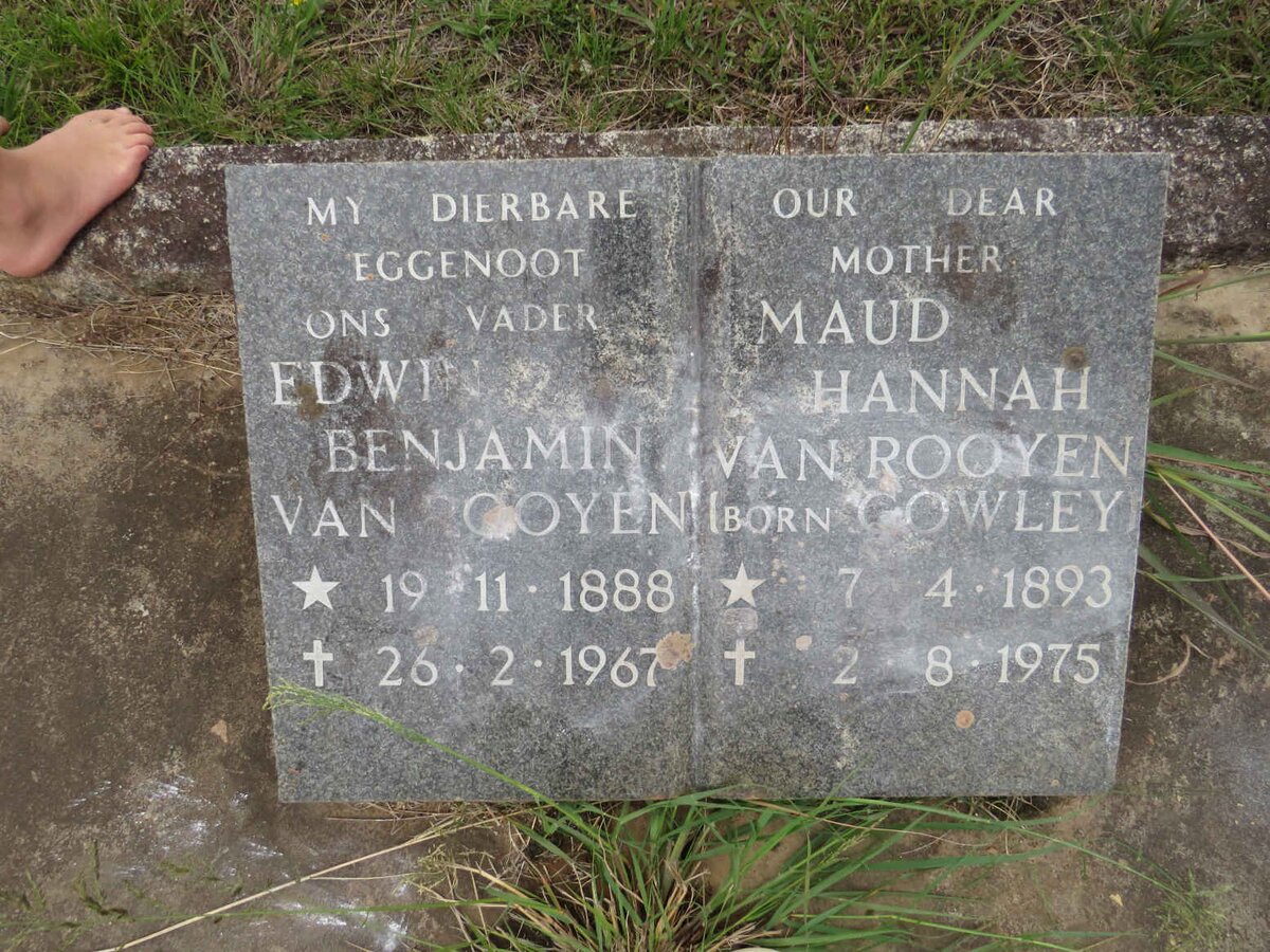 ROOYEN Edwin Benjamin, van 1888-1967 & Maud Hannah COWLEY 1893-1975